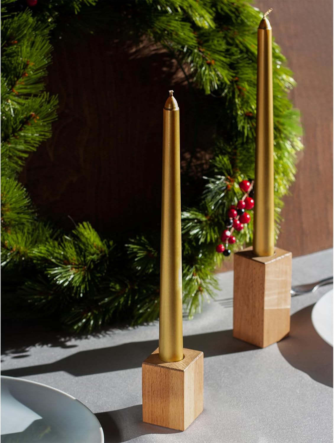 4pcs Dinner Taper Candle Size 8" Dripless