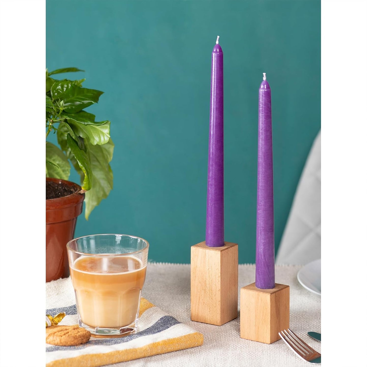 4pcs Dinner Taper Candle Size 8" Dripless
