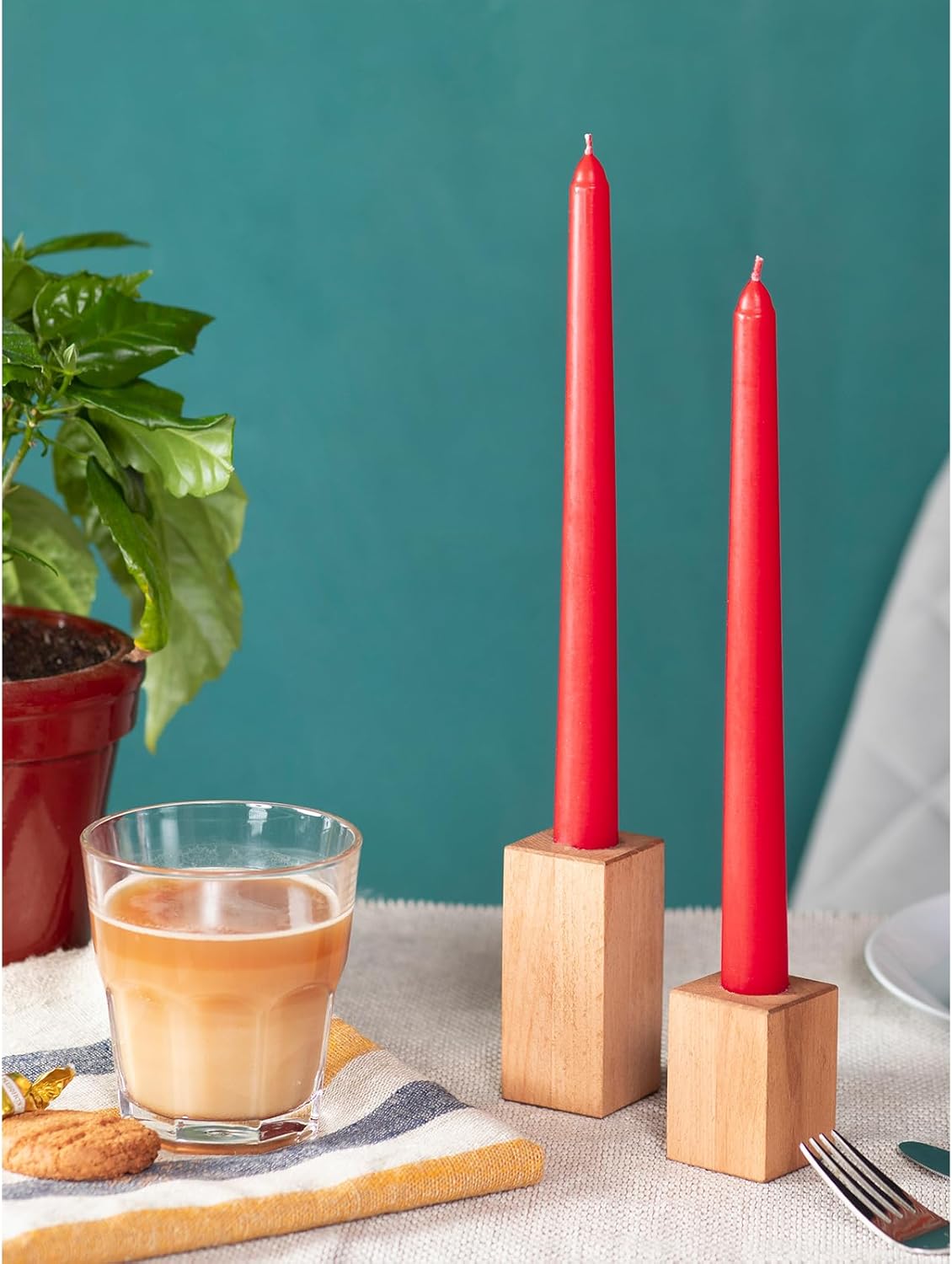 4pcs Dinner Taper Candle Size 8" Dripless