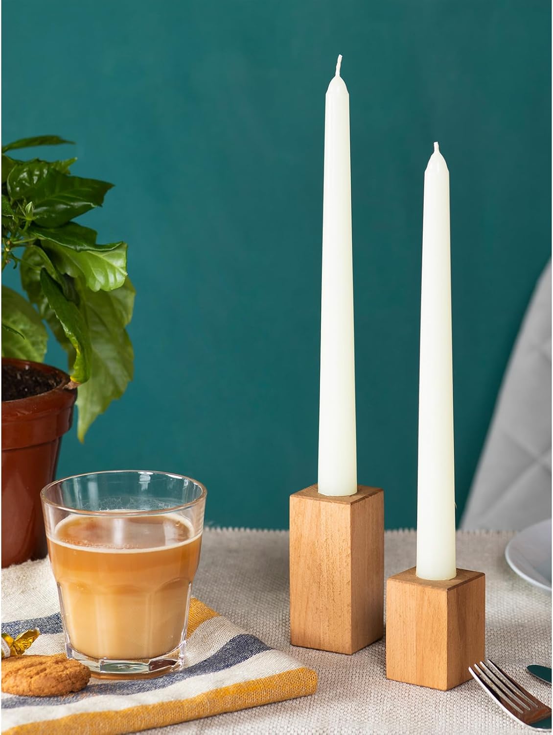 4pcs Dinner Taper Candle Size 8" Dripless